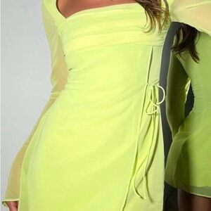 Beginning Boutique Lime Long Sleeve Dress
